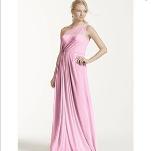 David’s Bridal Bridesmaid Dress One Shoulder